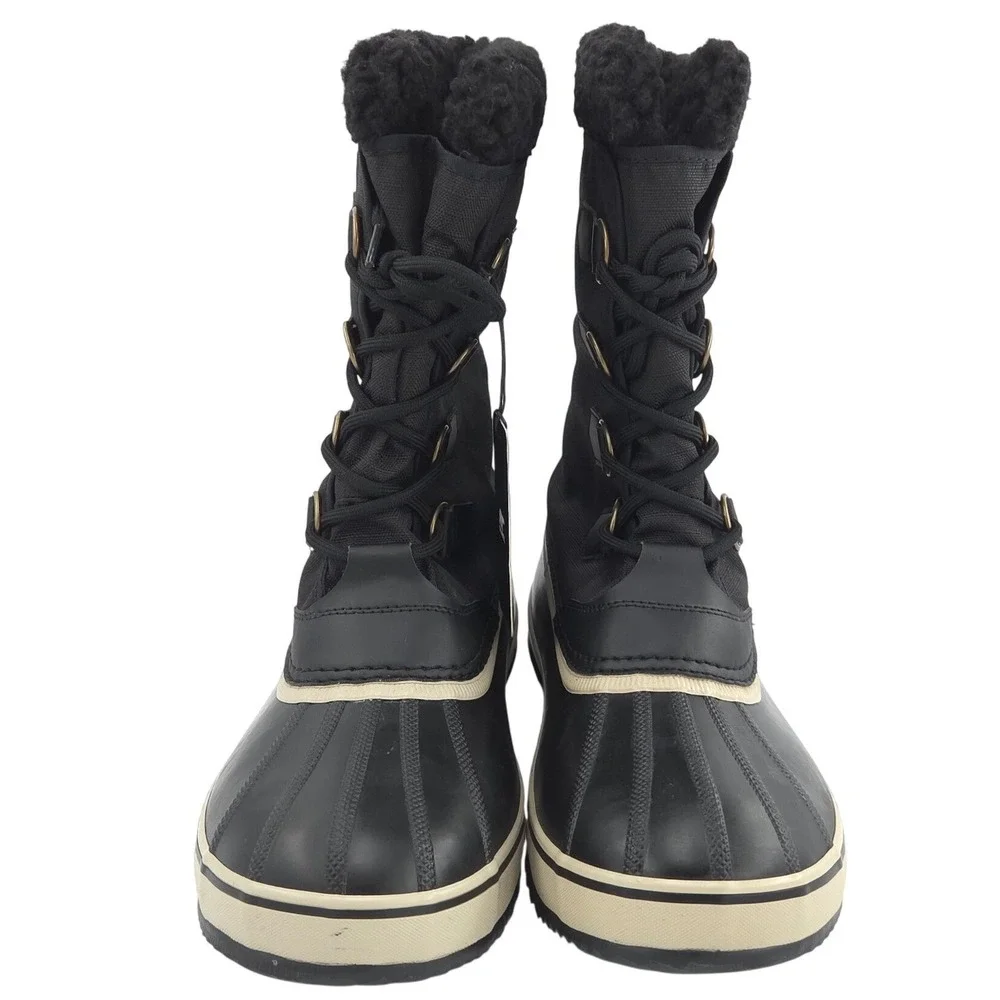 Sorel 1964 Pac Nylon Winter Snow Boots Mens 12 Black Waterproof Insulated NEW